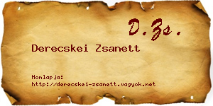 Derecskei Zsanett névjegykártya