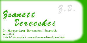 zsanett derecskei business card